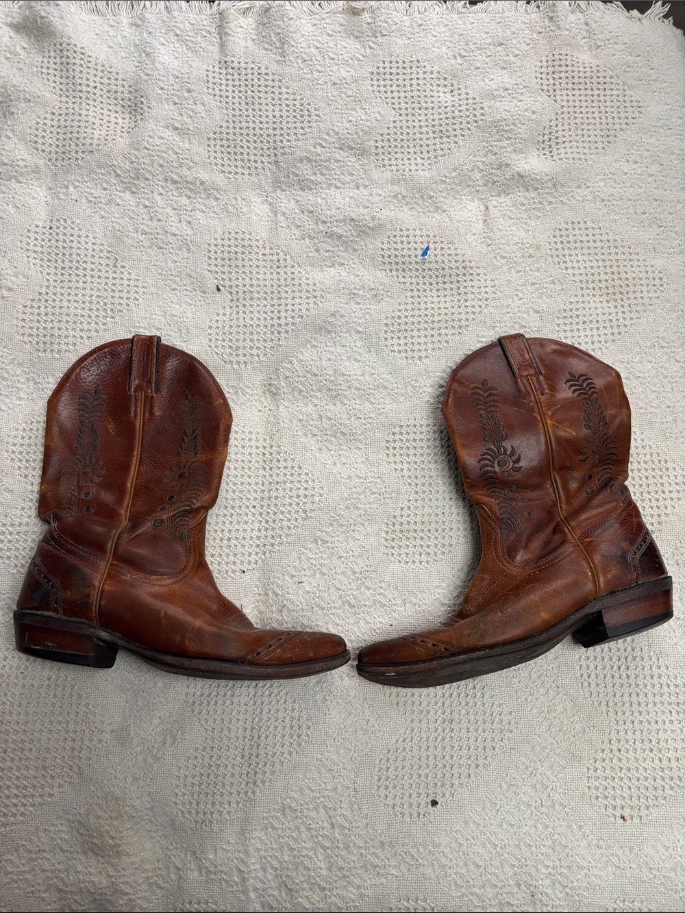 Men's Brown Leather Western Cowboy Boots